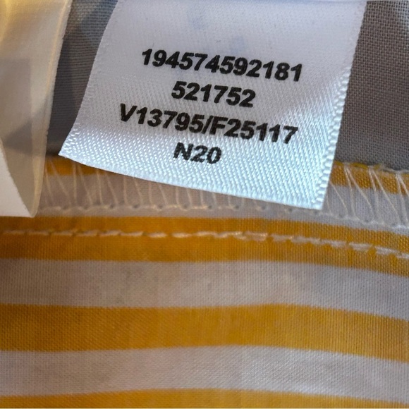 Lands End 100% Cotton Patchwork Button Front Long Sleeve Belted Small pockets - Picture 11 of 16